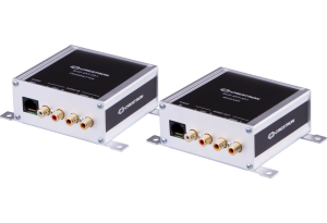 Crestron AUD-EXT-100 — Bir Dengesiz Stereo Sinyal için CAT5 Genişletici Üzerinden Ses