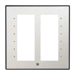 Crestron C2NI/INETI-FPB-T-S/STEEL — Cameo® International Tuş Takımı için Mimari Ön Panel, Siyah Dokulu ve Paslanmaz Çeli