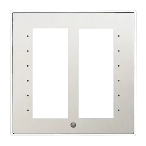 Crestron C2NI/INETI-FPW-T-S/STEEL — Cameo® International Tuş Takımı için Mimari Ön Panel, Beyaz Dokulu ve Paslanmaz Çeli