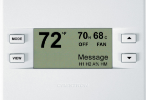 Crestron CHV-TSTAT-FCU-W — Isıtma/Soğutma Fan-Coil Termostatı, Beyaz
