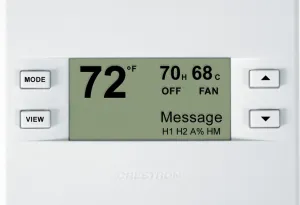 Crestron CHV-TSTAT-FCU-W — Isıtma/Soğutma Fan-Coil Termostatı, Beyaz