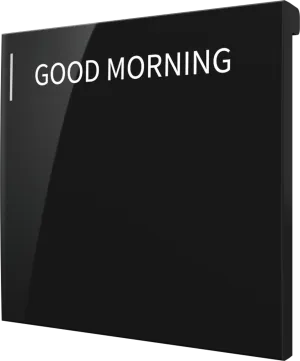 Crestron CM2-BTN-LG-B-S ENGRAVED — Cameo® 2 Arkadan Aydınlatmalı, Gravürlenebilir Buton, Büyük, Siyah Pürüzsüz, Özel Gra