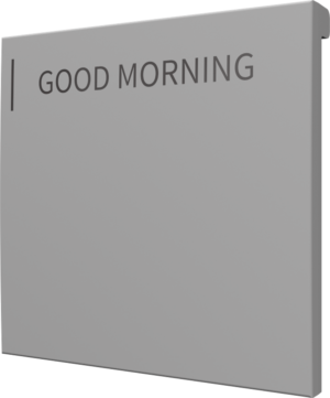 Crestron CM2-BTN-LG-G-T ENGRAVED — Cameo® 2 Arkadan Aydınlatmalı, Gravürlenebilir Buton, Büyük, Gri Dokulu, Özel İşlemel