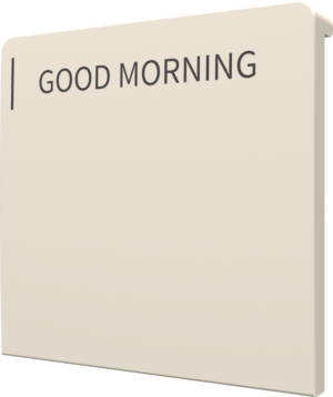 Crestron CM2-BTN-LG-TOP-A-T ENGRAVED — Cameo® 2 Arkadan Aydınlatmalı, Gravürlenebilir Buton, Büyük, Üst, Badem Dokulu, Ö