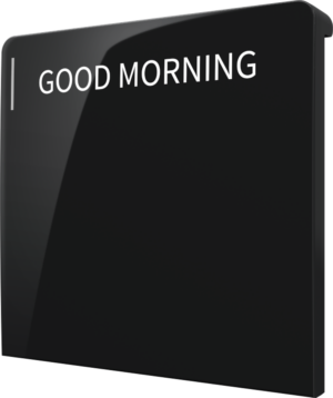 Crestron CM2-BTN-LG-TOP-B-S ENGRAVED — Cameo® 2 Arkadan Aydınlatmalı, Gravür Edilebilir Buton, Büyük, Üst, Siyah Pürüzsü