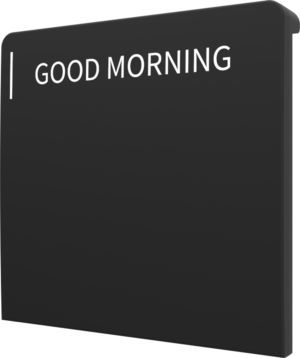 Crestron CM2-BTN-LG-TOP-B-T ENGRAVED — Cameo® 2 Arkadan Aydınlatmalı, Gravür Edilebilir Buton, Büyük, Üst, Siyah Dokulu,