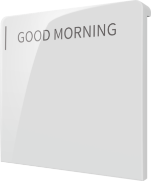 Crestron CM2-BTN-LG-TOP-W-S ENGRAVED — Cameo® 2 Arkadan Aydınlatmalı, Gravür Edilebilir Buton, Büyük, Üst, Beyaz Pürüzsü