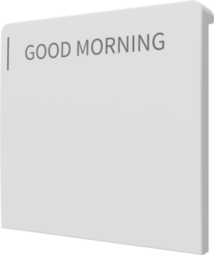 Crestron CM2-BTN-LG-TOP-W-T ENGRAVED — Cameo® 2 Arkadan Aydınlatmalı, Gravürlenebilir Buton, Büyük, Üst, Beyaz Dokulu, Ö