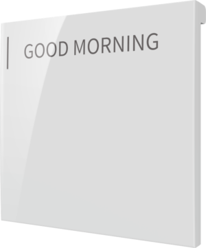 Crestron CM2-BTN-LG-W-S ENGRAVED — Cameo® 2 Arkadan Aydınlatmalı, Gravür Edilebilir Buton, Büyük, Beyaz Pürüzsüz, Özel G