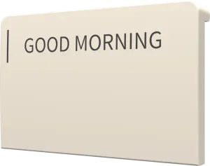 Crestron CM2-BTN-MD-TOP-A-T ENGRAVED — Cameo® 2 Arkadan Aydınlatmalı, Gravürlenebilir Buton, Orta, Üst, Badem Dokulu, Öz