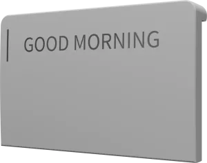 Crestron CM2-BTN-MD-TOP-G-T ENGRAVED — Cameo® 2 Arkadan Aydınlatmalı, Gravürlenebilir Buton, Orta, Üst, Gri Dokulu, Özel