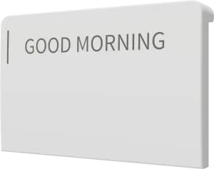 Crestron CM2-BTN-MD-TOP-W-T ENGRAVED — Cameo® 2 Arkadan Aydınlatmalı, Gravürlenebilir Buton, Orta, Üst, Beyaz Dokulu, Öz