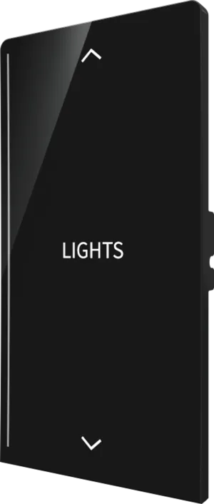 Crestron CM2-BTN-RKR-B-S ENGRAVED — Cameo® 2 Arkadan Aydınlatmalı, Gravürlenebilir Buton, Rocker, Siyah Pürüzsüz, Özel G