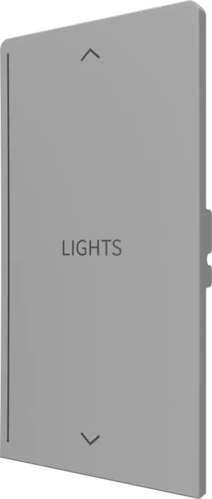 Crestron CM2-BTN-RKR-G-T ENGRAVED — Cameo® 2 Arkadan Aydınlatmalı, Gravürlenebilir Buton, Rocker, Gri Dokulu, Özel İşlem