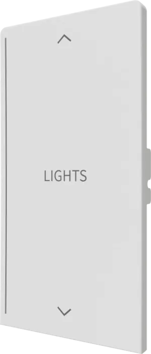 Crestron CM2-BTN-RKR-W-T ENGRAVED — Cameo® 2 Arkadan Aydınlatmalı, Gravürlenebilir Buton, Rocker, Beyaz Dokulu, Özel İşl