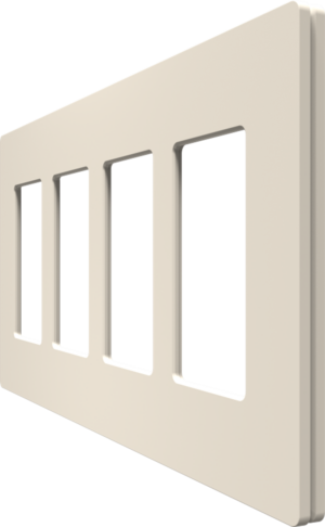 Crestron CM2-FP-G4-A-T — Cameo® 2 Ön Panel, 4'lü, Badem Dokulu