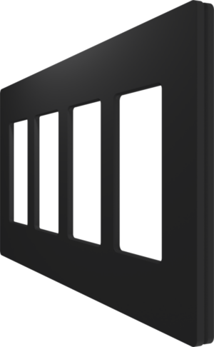 Crestron CM2-FP-G4-B-T — Cameo® 2 Ön Panel, 4'lü, Siyah Dokulu