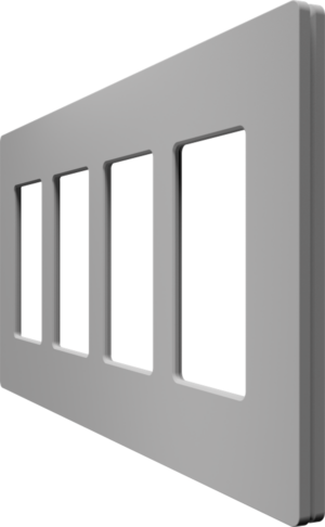 Crestron CM2-FP-G4-G-T — Cameo® 2 Ön Panel, 4'lü, Gri Dokulu