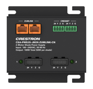 Crestron CSA-PWS2S-JBOX-ZUMLINK-CN — Motorlu Gölgeleme Çözümleri için İki Motorlu J-Box Montajlı Güç Kaynağı