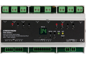 Crestron DIN-8SW8-I - 8 kanallı güç anahtarlama 120 ila 240 Volt 50/60 Hz aydınlat