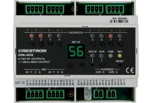 Crestron DIN-AO8 - Sekiz adet 0-10V analog çıkış kontrol bağlantı noktası 3. ta