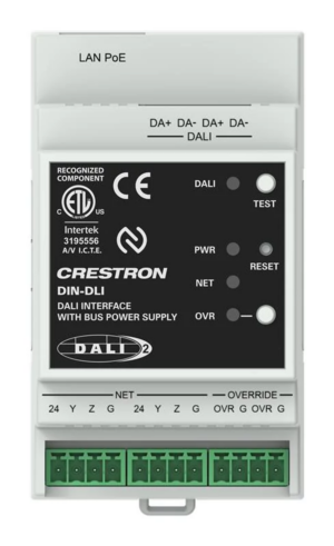 Crestron DIN-DLI — DALI® Arayüzü, DIN Ray Montajı