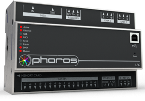 Crestron DIN-DMX-1UNIVERSE - Pharos Aydınlatma Oynatma Denetleyicisi (LPC), temalı eğlenc