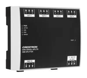 Crestron DIN-GWDL-SPLTR — Dijital Aydınlatma Ayırıcı, 4 Kanal, DIN Ray Montajı