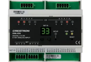 Crestron DIN-IO8 - 8 Versiport G/Ç bağlantı noktası içerir. 3. taraf sensörler,