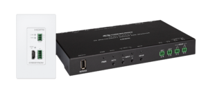 Crestron DM-EXT-1021-1G-W KIT — 4K 2x1 DM® Essentials Ölçeklendirme Otomatik Değiştirici ve CATx Kablo Üzerinden Duvar P