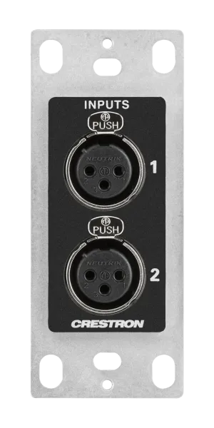 Crestron DM-NAX-2XLRI-1G — DM NAX® IP Üzerinden Ses Duvar Plakası, XLR, Siyah, 1 Gruplu