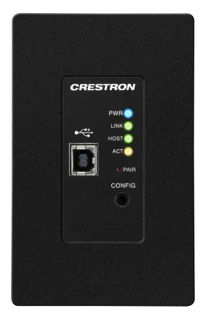 Crestron DM-NUX-L2-1G-B — DM NUX USB üzerinden Ağ Duvar Plakası, Yönlendirmeli, Yerel, Siyah