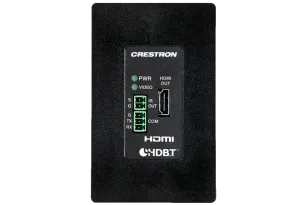 Crestron DM-RMC-4K-100-C-1G-B-T — Duvar Plakası 4K DigitalMedia 8G+® Alıcı ve Oda Kontrol Cihazı 100, Siyah Dokulu