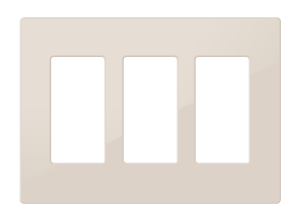 Crestron FP-G3-A-S - Dekoratör Stili Ön Panel, 3'lü, Badem Pürüzsüz