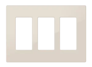 Crestron FP-G3-A-S - Dekoratör Stili Ön Panel, 3'lü, Badem Pürüzsüz