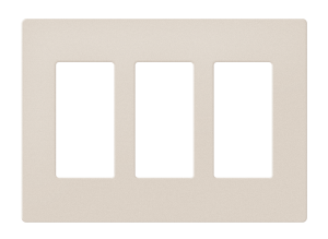 Crestron FP-G3-A-T - Dekoratör Stili Ön Panel, 3'lü, Badem Dokulu