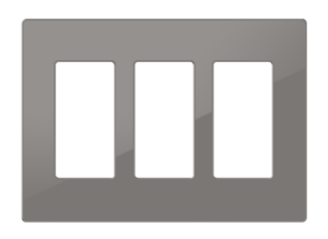 Crestron FP-G3-GRY-S - Dekoratör Stili Ön Panel, 3'lü, Gri Pürüzsüz