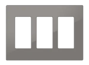 Crestron FP-G3-GRY-S - Dekoratör Stili Ön Panel, 3'lü, Gri Pürüzsüz