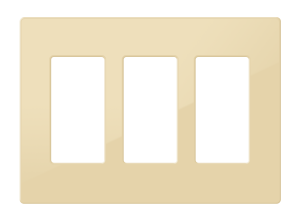 Crestron FP-G3-IVR-S - Dekoratör Stili Ön Panel, 3'lü, Fildişi Düz