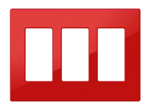 Crestron FP-G3-RED-S - Dekoratör Stili Ön Panel, 3'lü, Kırmızı Pürüzsüz