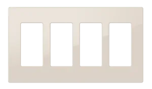 Crestron FP-G4-A-S - Dekoratör Stili Ön Panel, 4'lü, Badem Pürüzsüz