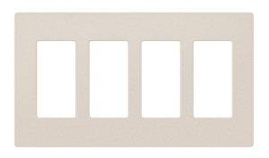 Crestron FP-G4-A-T - Dekoratör Stili Ön Panel, 4'lü, Badem Dokulu