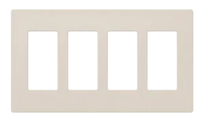 Crestron FP-G4-A-T - Dekoratör Stili Ön Panel, 4'lü, Badem Dokulu