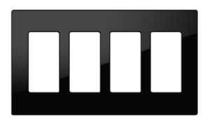 Crestron FP-G4-B-S - Dekoratör Stili Ön Panel, 4'lü, Siyah Pürüzsüz