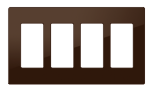 Crestron FP-G4-BRN-S - Dekoratör Stili Ön Panel, 4'lü, Kahverengi Pürüzsüz