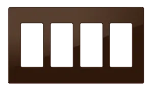 Crestron FP-G4-BRN-S - Dekoratör Stili Ön Panel, 4'lü, Kahverengi Pürüzsüz