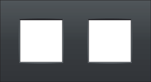 Crestron FP2-122-INTENSE - İkili ön panel Niko Intense - Antrasit