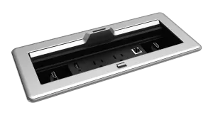 Crestron FT2-1200-ELEC-PTL-AL — FlipTop™ FT2 Serisi Kablo Yönetim Sistemi, 1200 Boyut, Elektrikli, Geçiş Kapaklı, Alaşım