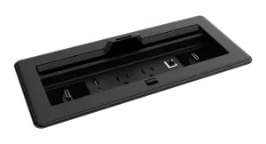 Crestron FT2-1200-ELEC-PTL-B — FlipTop™ FT2 Serisi Kablo Yönetim Sistemi, 1200 Boyut, Elektrikli, Geçiş Kapaklı, Siyah