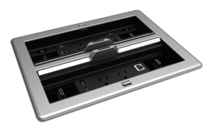 Crestron FT2-1400-ELEC-PTL-AL — FlipTop™ FT2 Serisi Kablo Yönetim Sistemi, 1400 Boyut, Elektrikli, Geçiş Kapaklı, Alaşım
